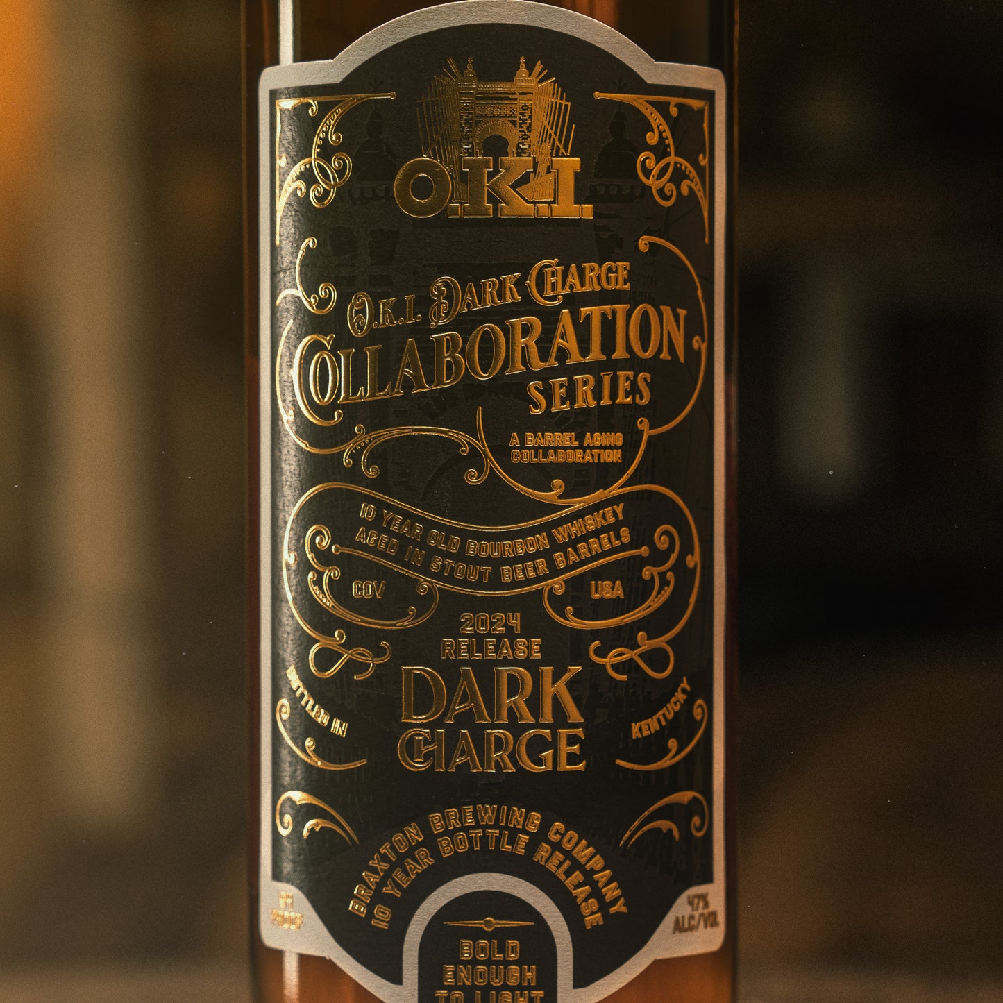O.K.I. Collaboration Series - Dark Charge 10 Year Old Stout Finished Bourbon